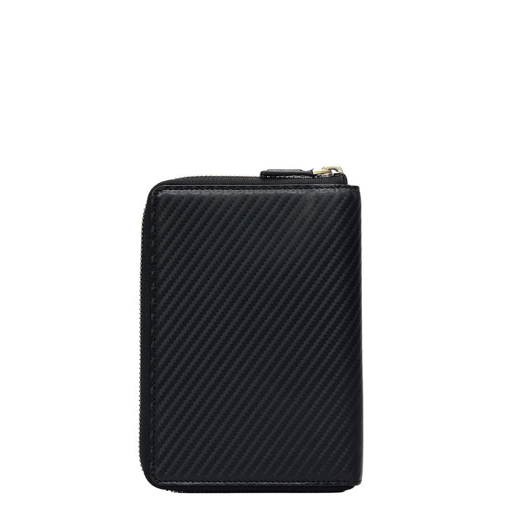 Carbon Leather Passport Case - Black
