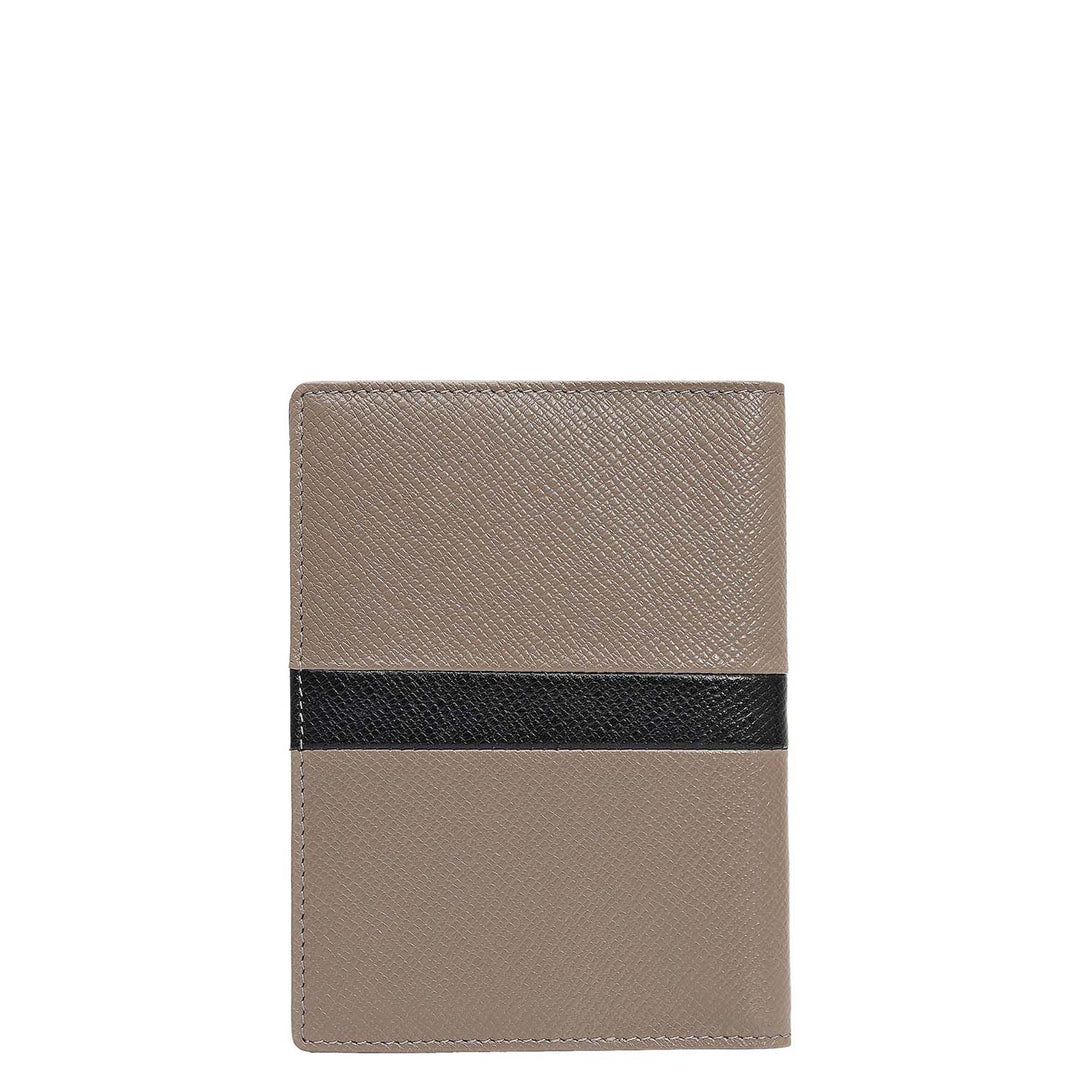 Franzy Leather Passport Case - Smoke Grey
