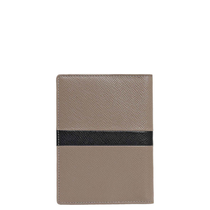 Franzy Leather Passport Case - Smoke Grey