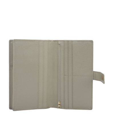 Croco Leather Passport Case - Frost