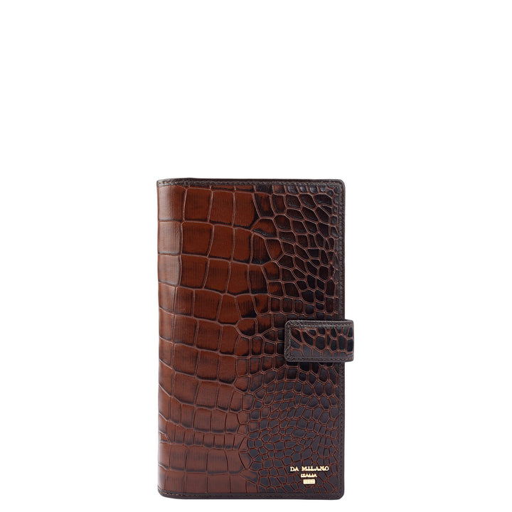Croco Leather Passport Case - Date
