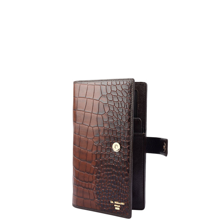 Croco Leather Passport Case - Date