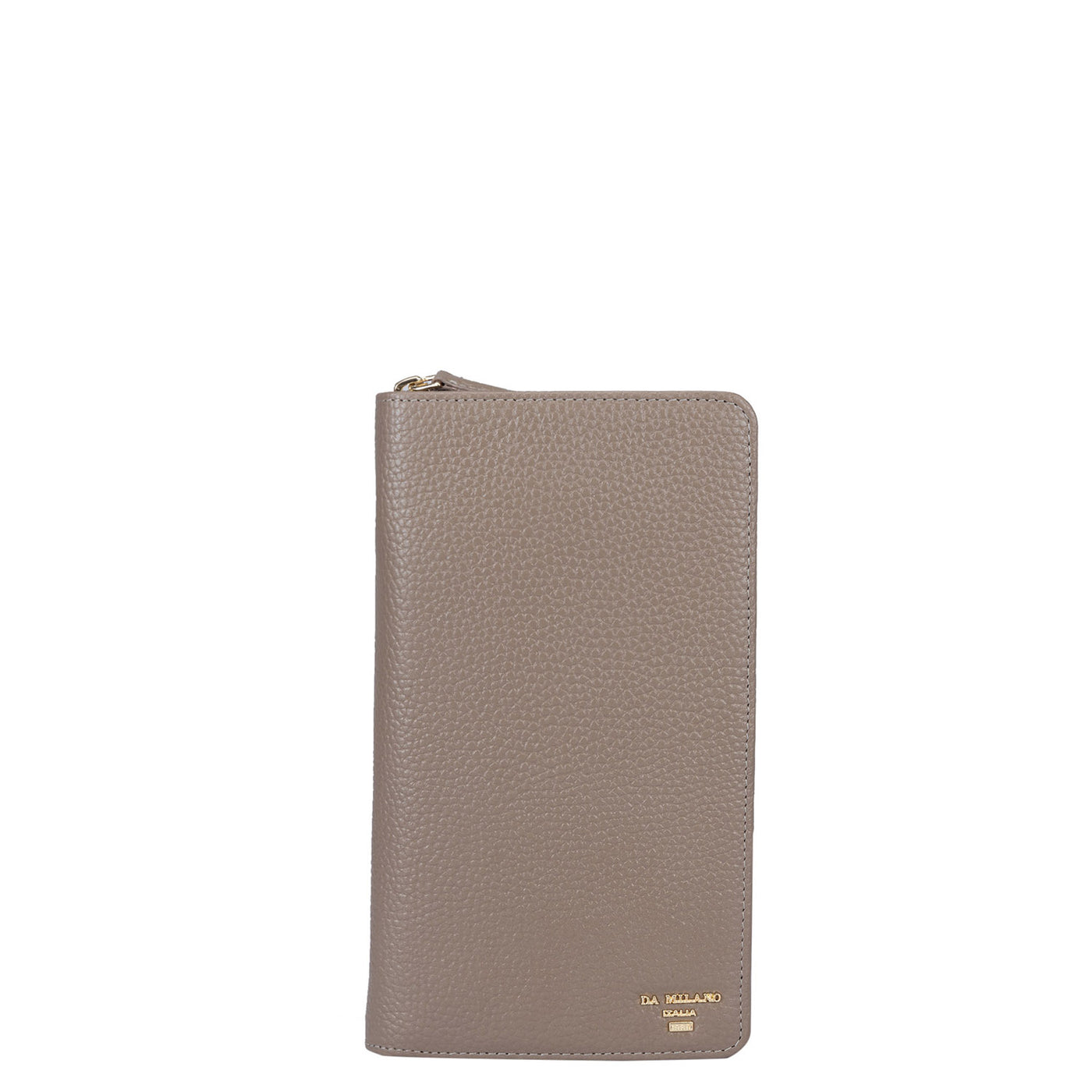 Wax Leather Passport Case - Taupe