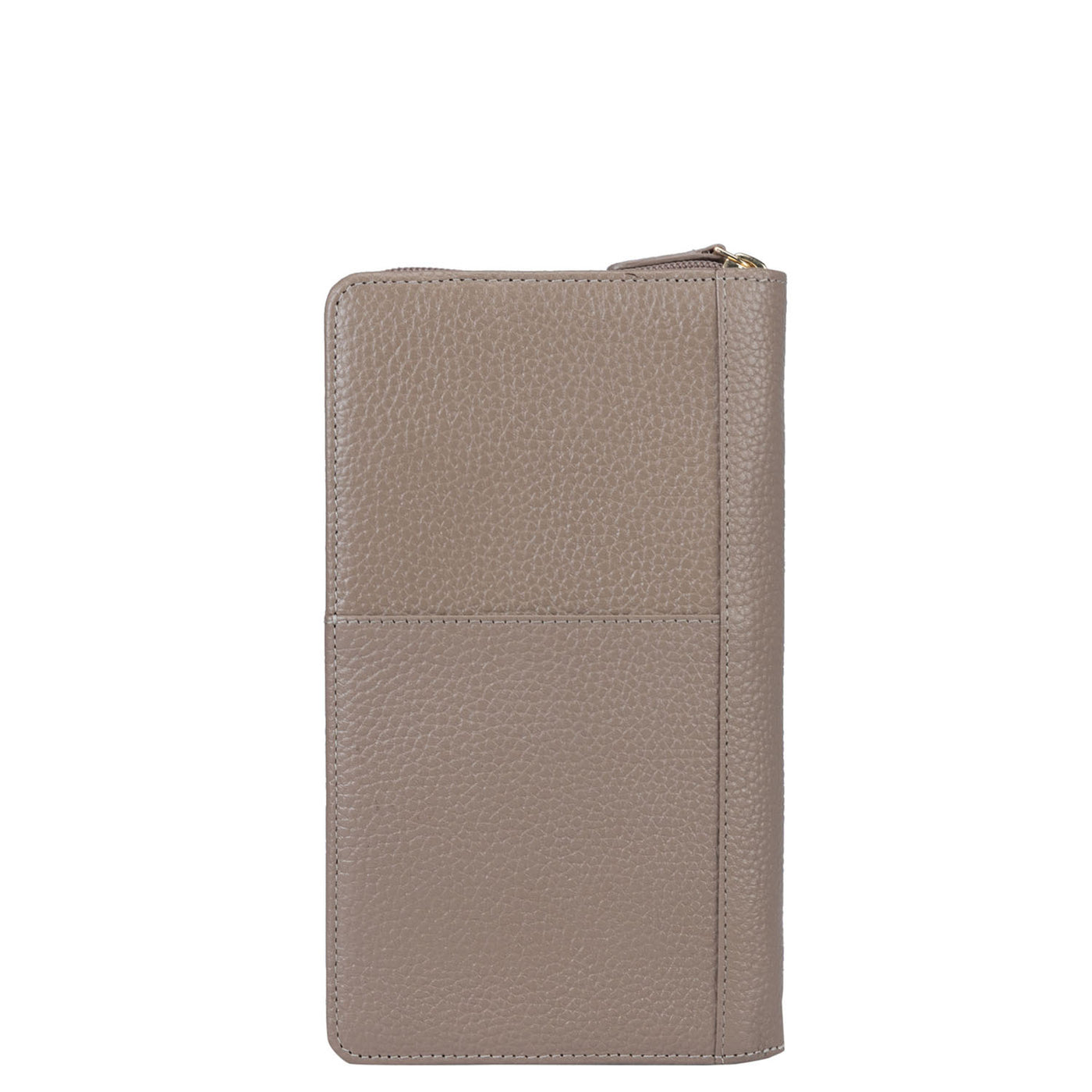 Wax Leather Passport Case - Taupe