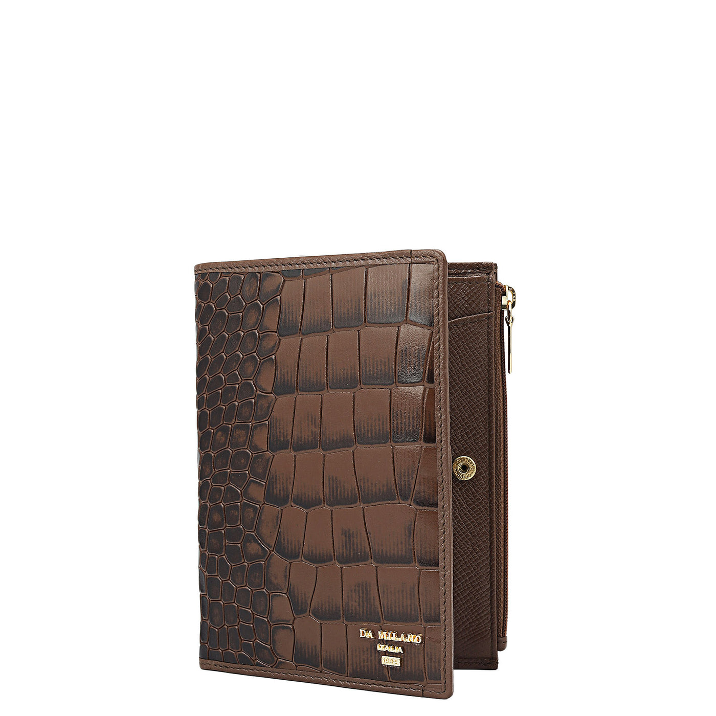 Croco Leather Passport Case - Date