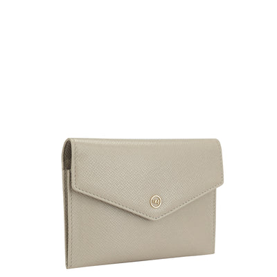 Franzy Leather Passport Case - Chalk