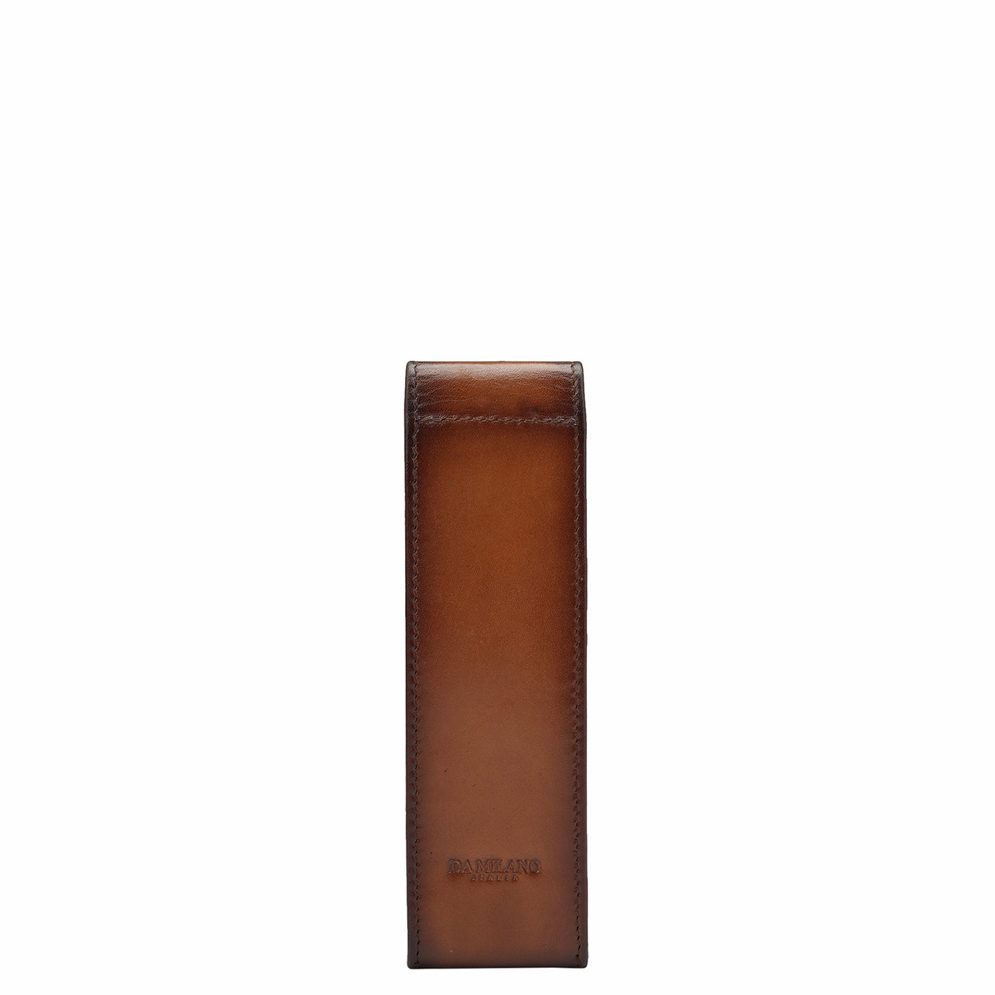 Plain Leather Pen Case - Cognac