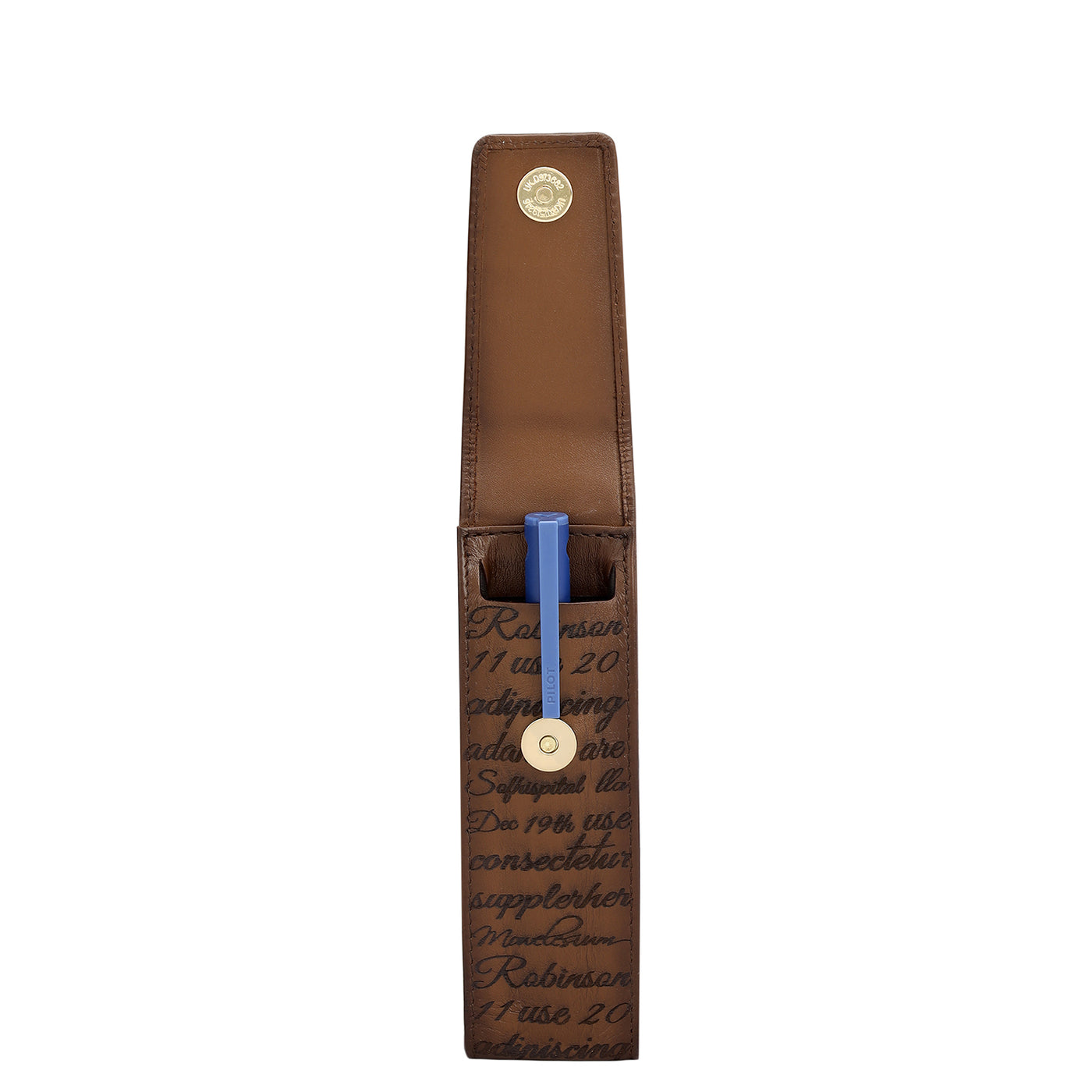 Signato Leather Pen Case - Cognac