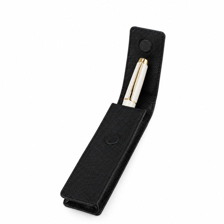 Franzy Leather Pen Case - Black