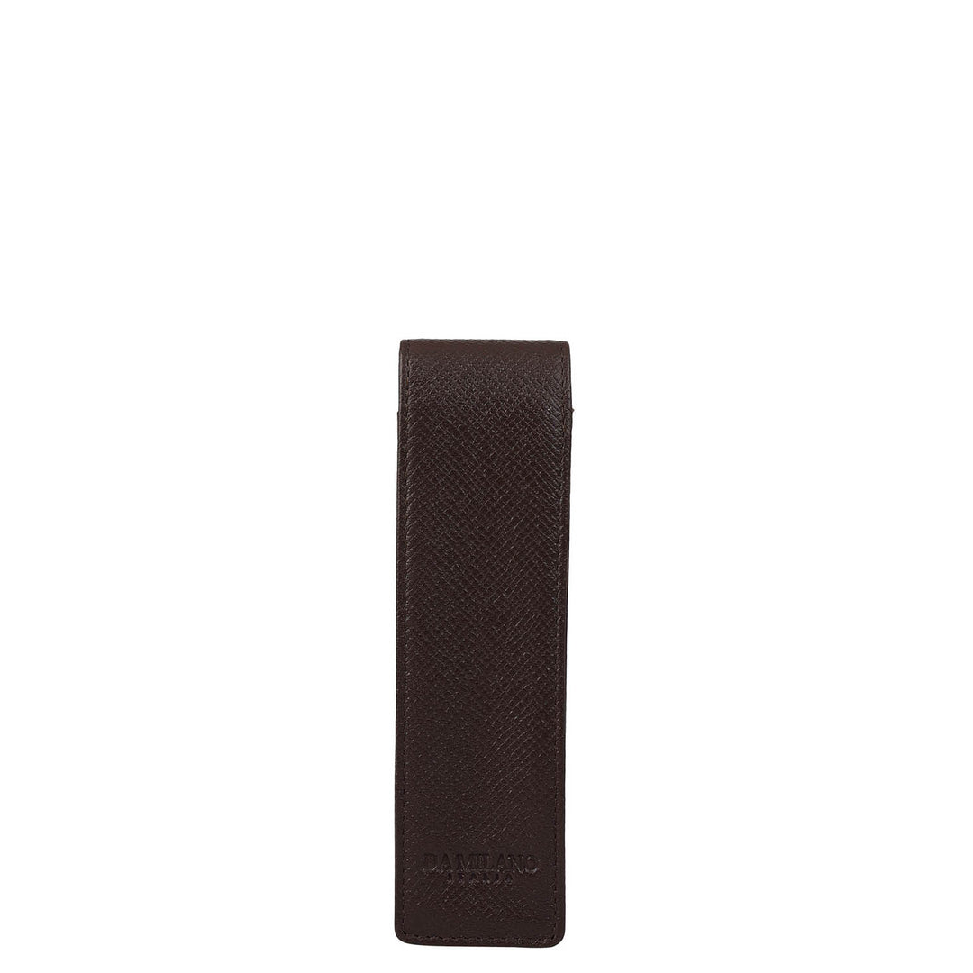 Franzy Leather Pen Case - Chocolate