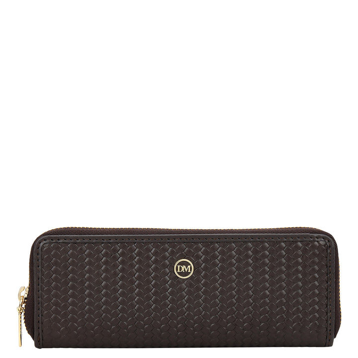 Mat-Weave Pen Case - Brown