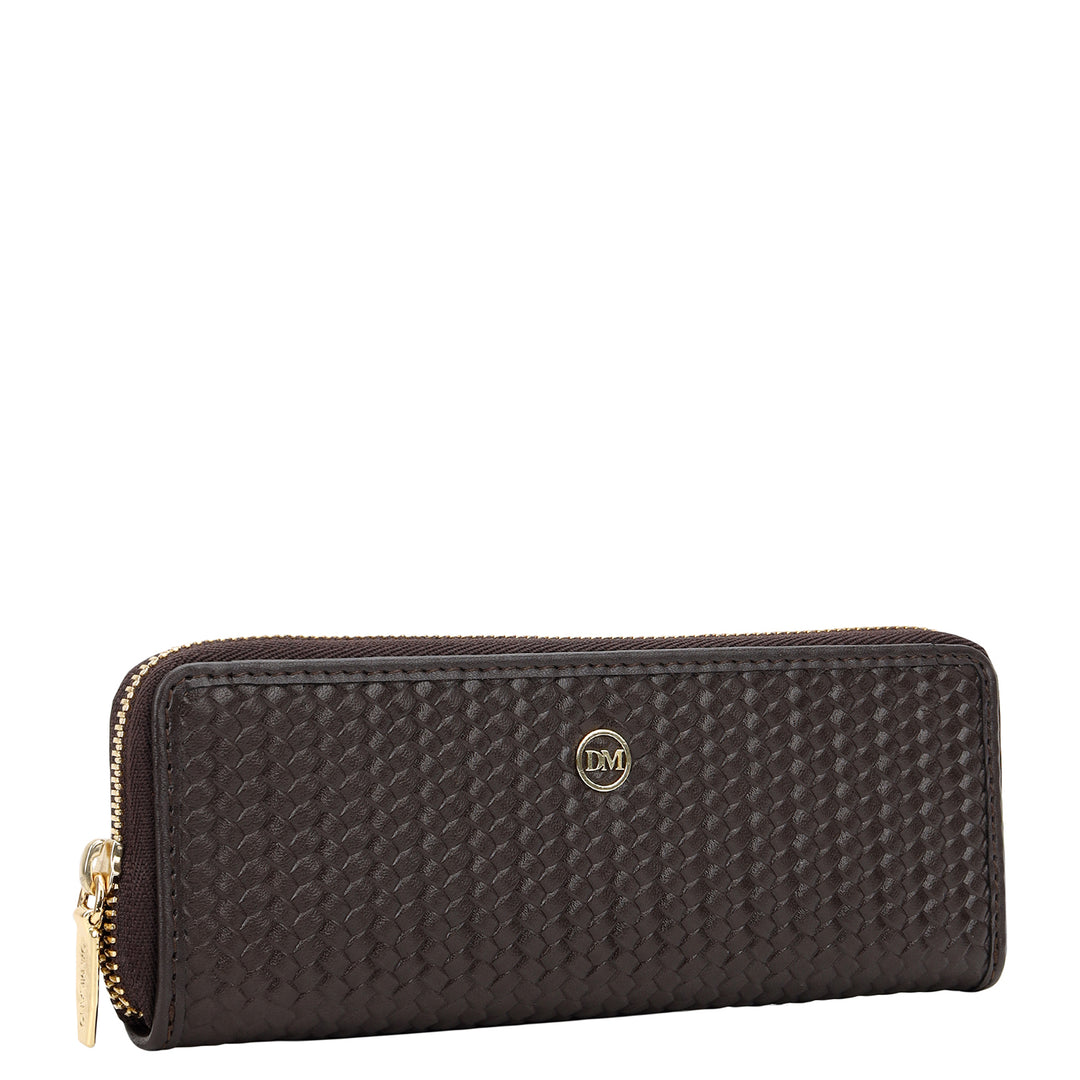Mat-Weave Pen Case - Brown
