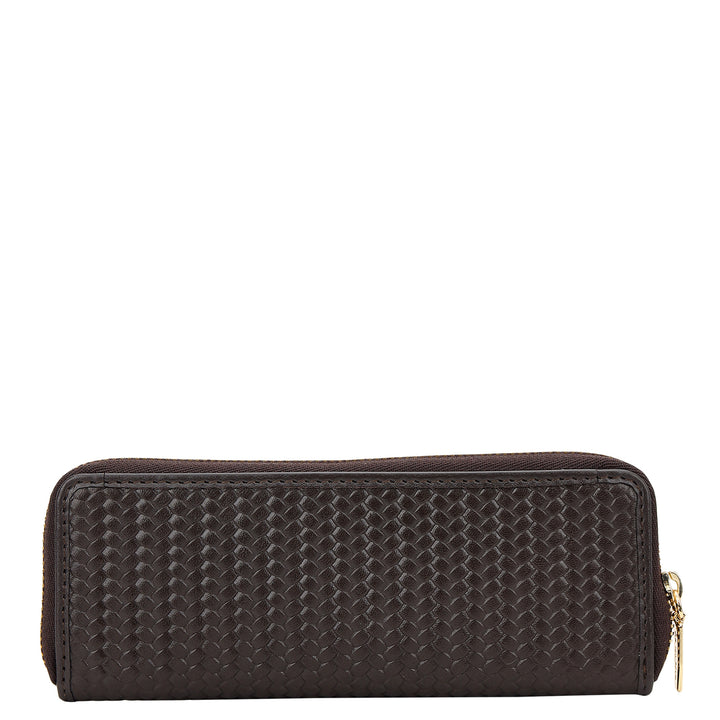 Mat-Weave Pen Case - Brown