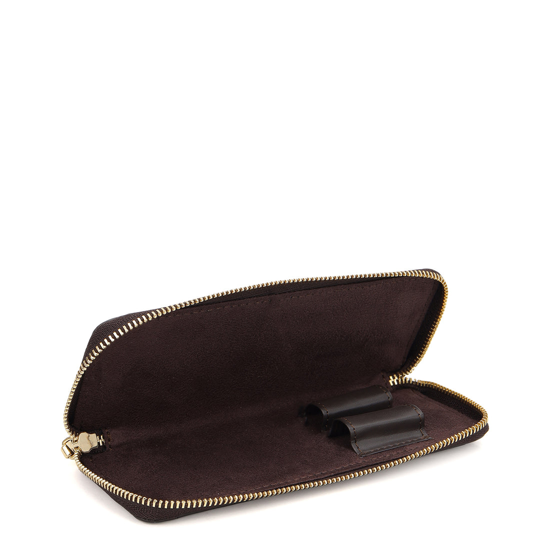 Mat-Weave Pen Case - Brown