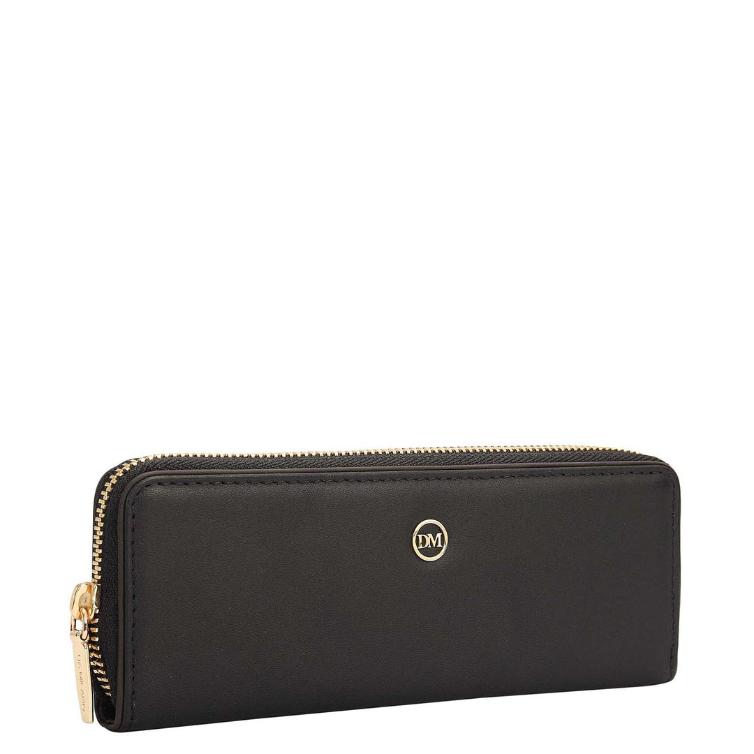 Plain Leather Pen Case - Black