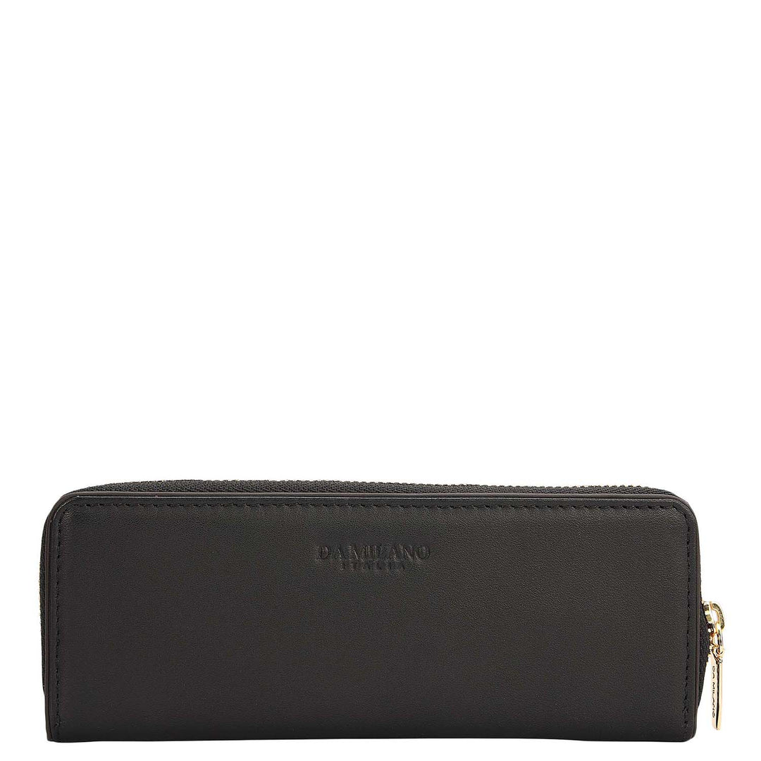 Plain Leather Pen Case - Black