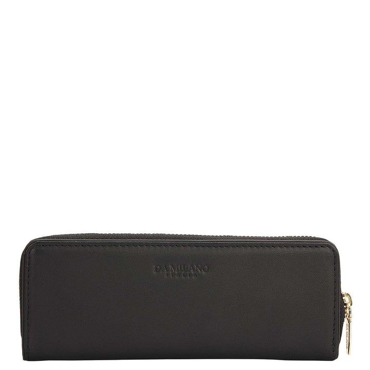 Plain Leather Pen Case - Black