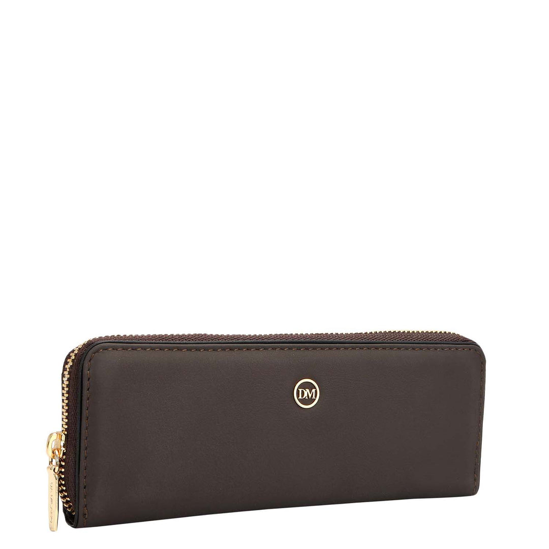 Plain Leather Pen Case - Brown