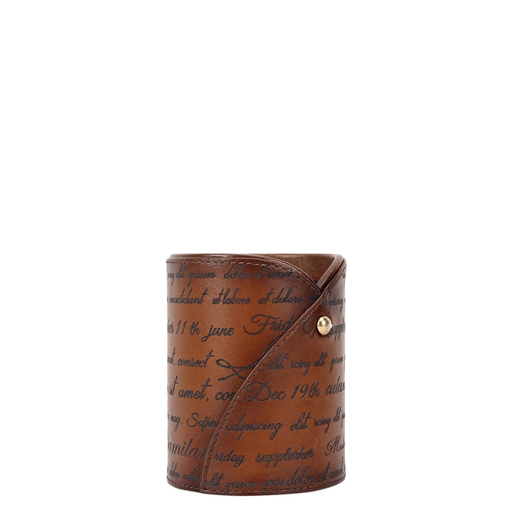 Signato Leather Pen Case - Cognac