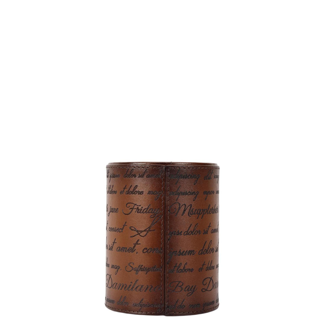Signato Leather Pen Case - Cognac