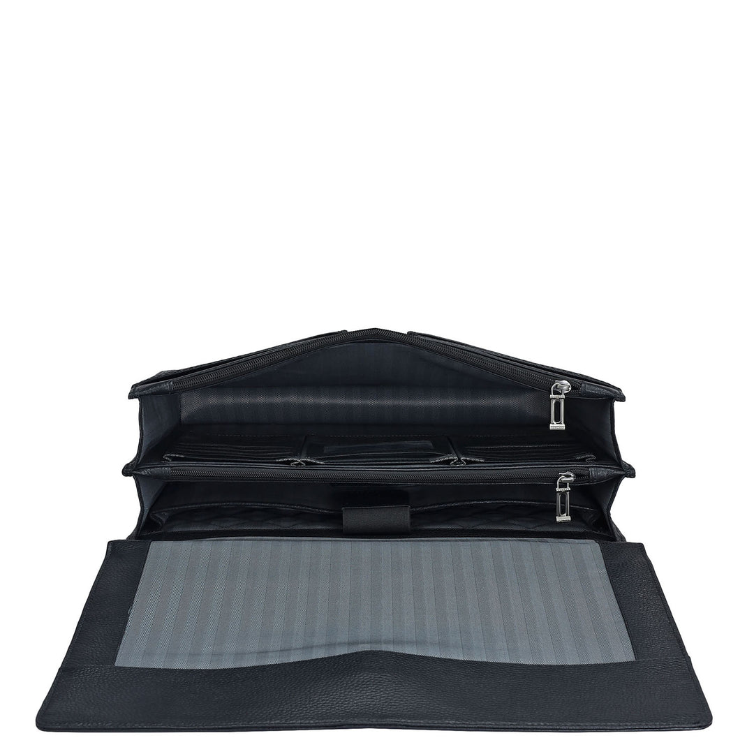 Monogram Wax Leather Portfolio - Black