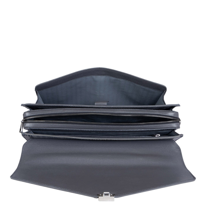 Croco Leather Portfolio - Grey