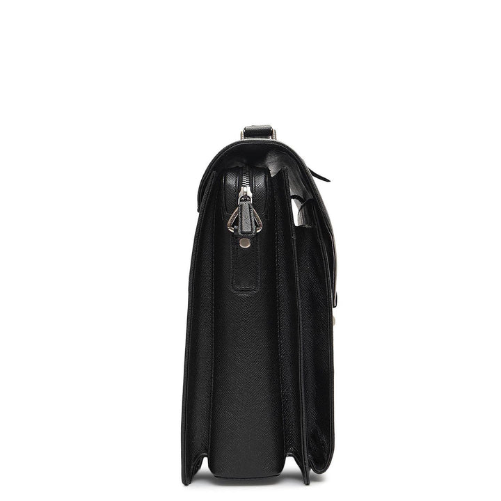 Croco Leather Portfolio - Black