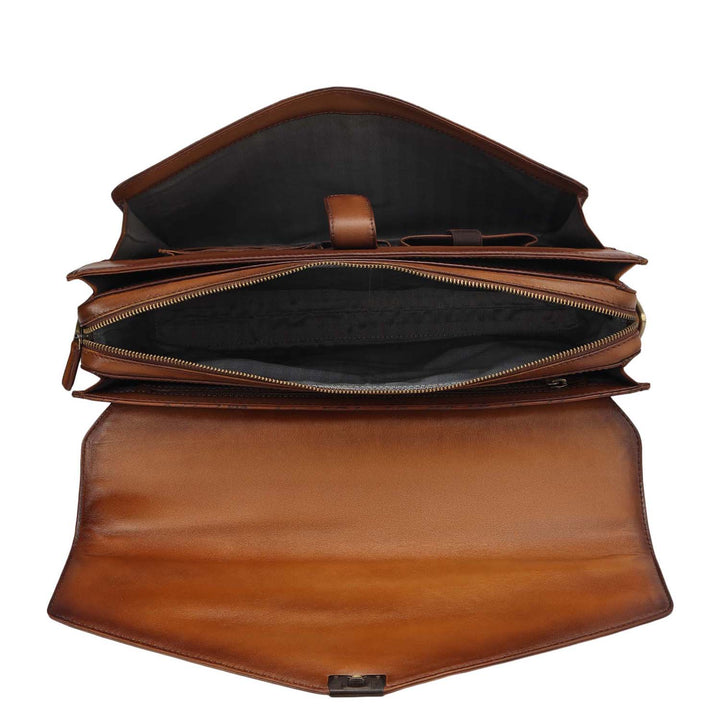 Signato Leather Portfolio - Cognac