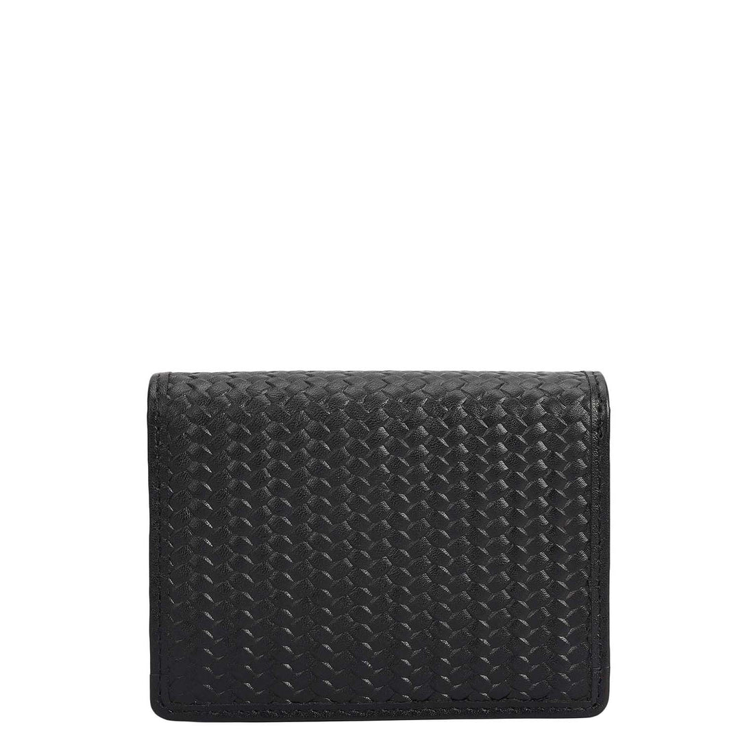 Mat Emboss Leather Playing Card - Black
