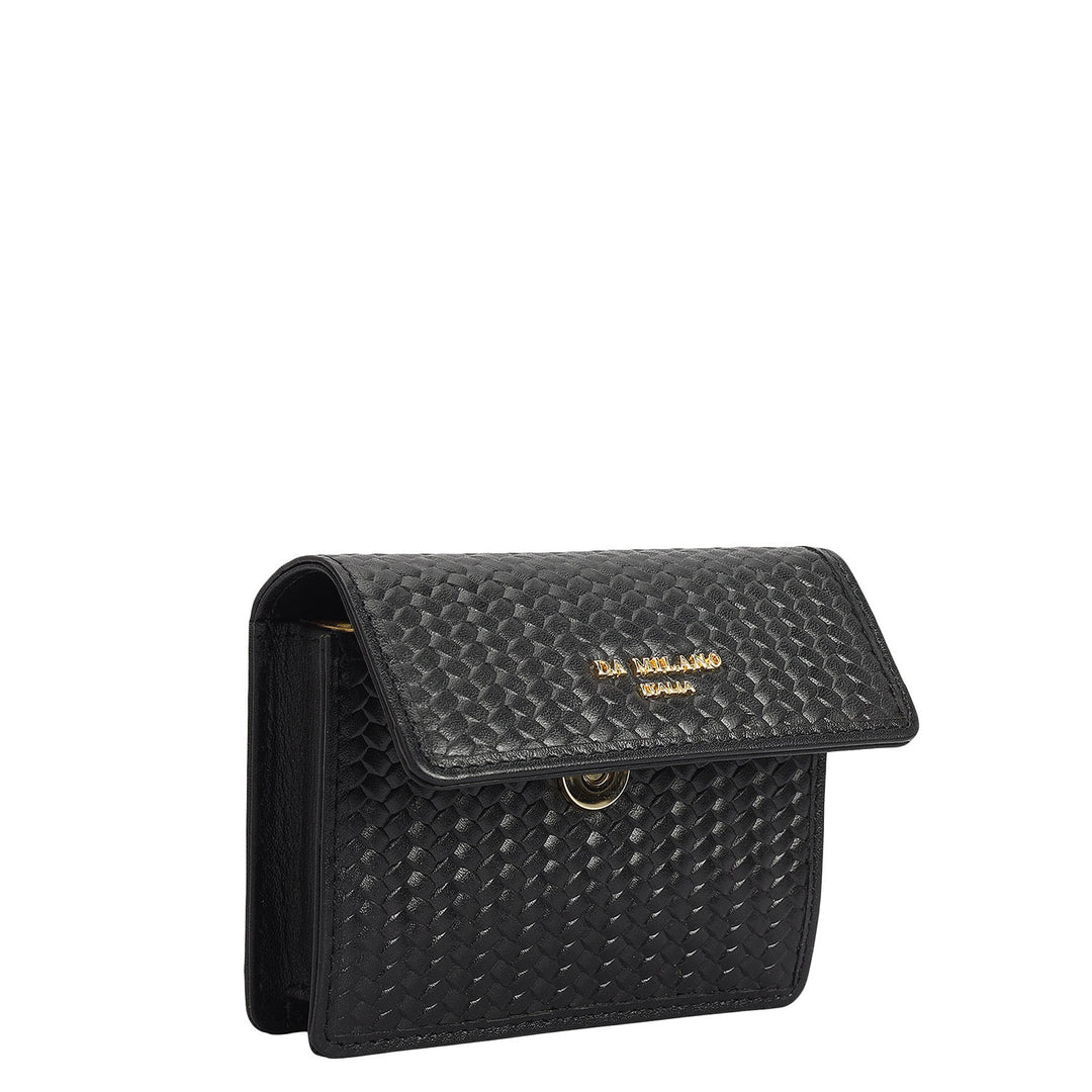 Mat Emboss Leather Playing Card - Black