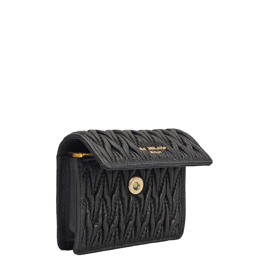 Quilting Leather Playing Card - Black