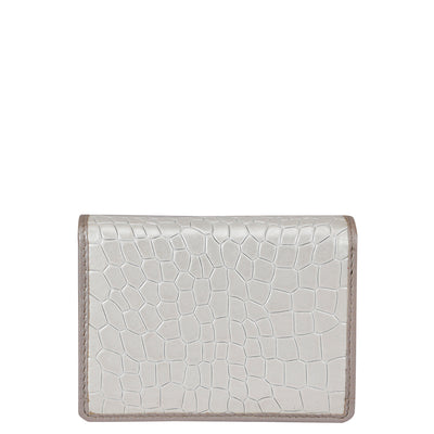 Playing Cards with Pearl Croco Leather Card Case