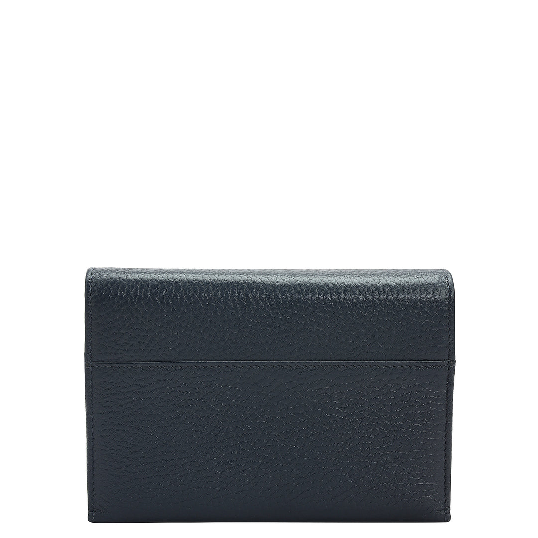 Wax Leather Playing Cards - Navy