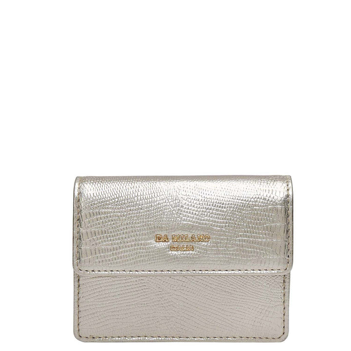 Lizard Leather Playing Card Case- Gold