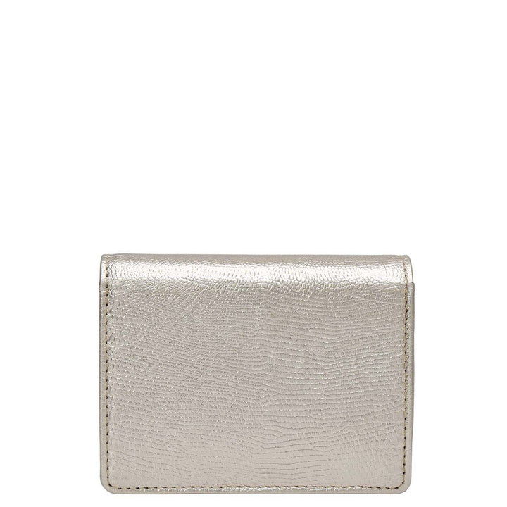 Lizard Leather Playing Card Case- Gold