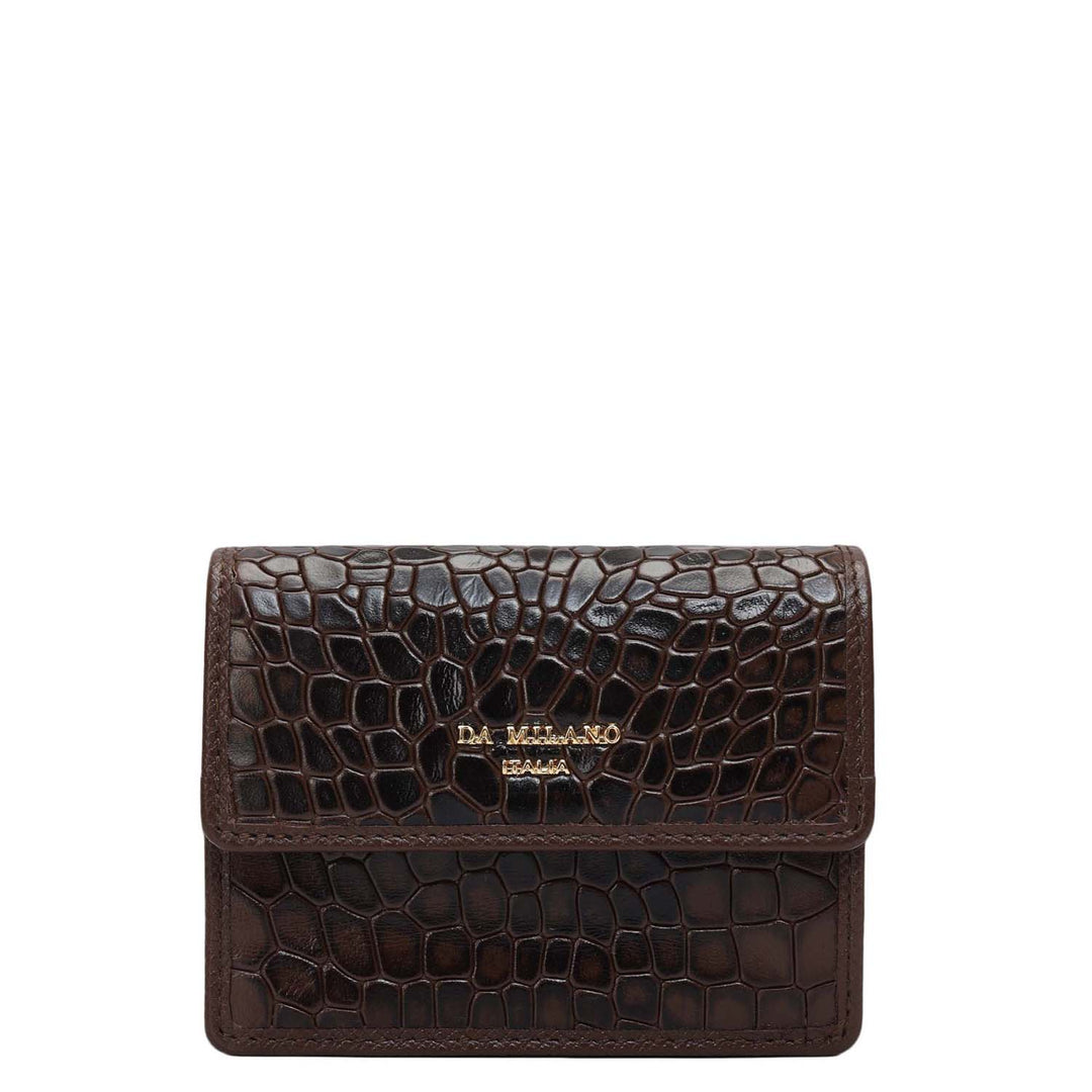 Croco Leather Playing Card - Walnut