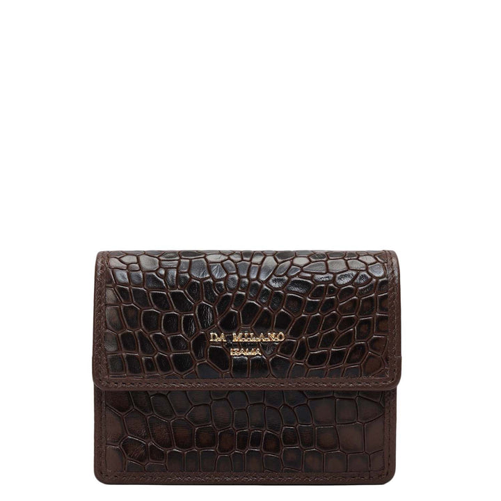 Croco Leather Playing Card - Walnut