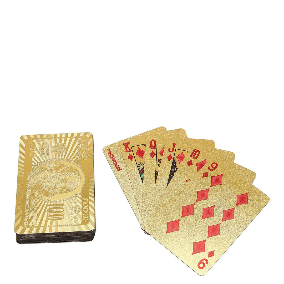 Croco Leather Playing Card - Walnut
