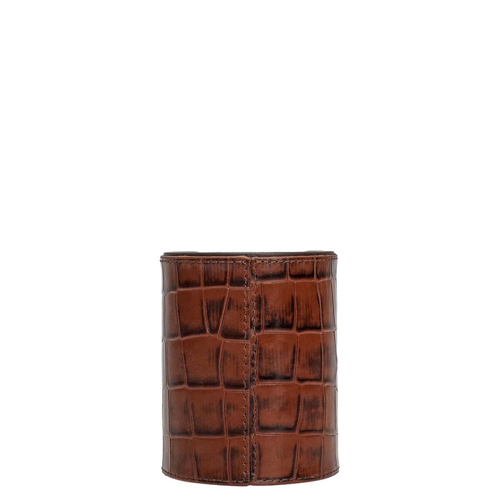 Croco Leather Pen Stand - Date