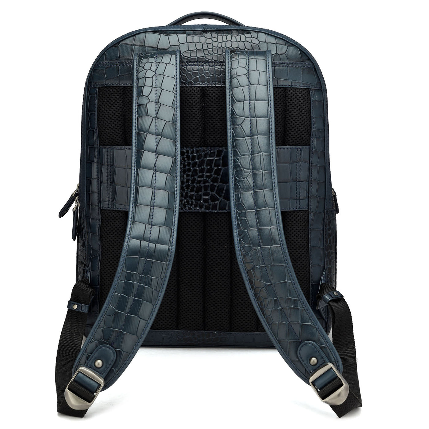 Croco Leather Backpack - Ocean