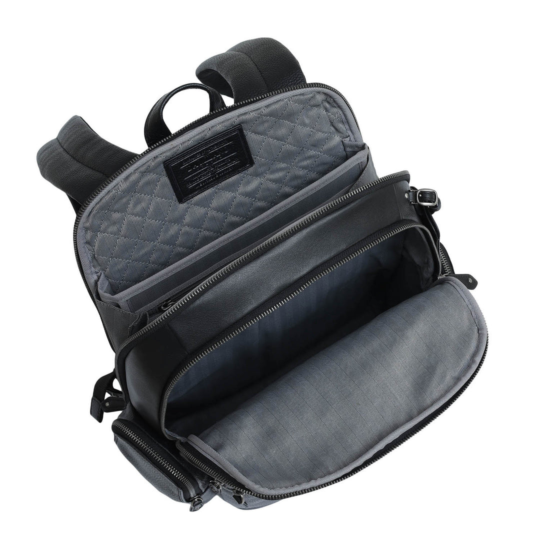 Wax Leather Backpack - Black