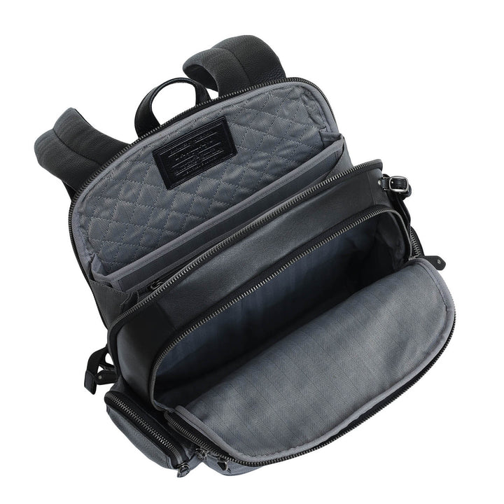 Wax Leather Backpack - Black