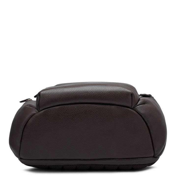 Wax Leather Backpack - Chocolate