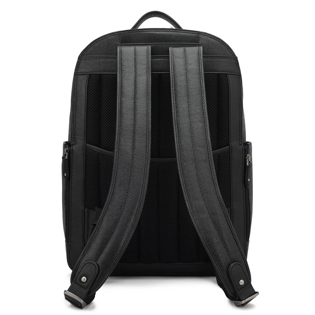 Monogram Franzy Leather Backpack - Black