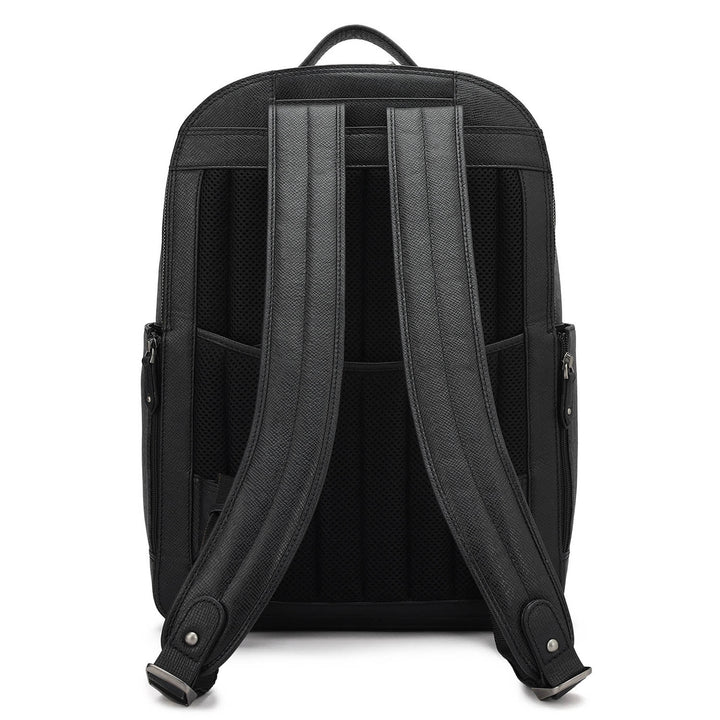 Monogram Franzy Leather Backpack - Black