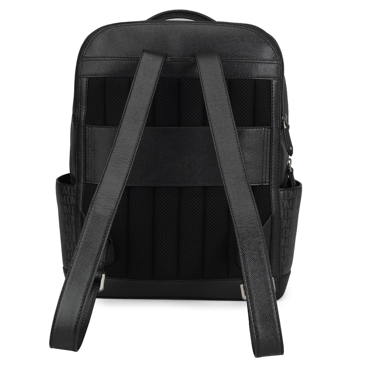 Monogram Franzy Leather Backpack - Black