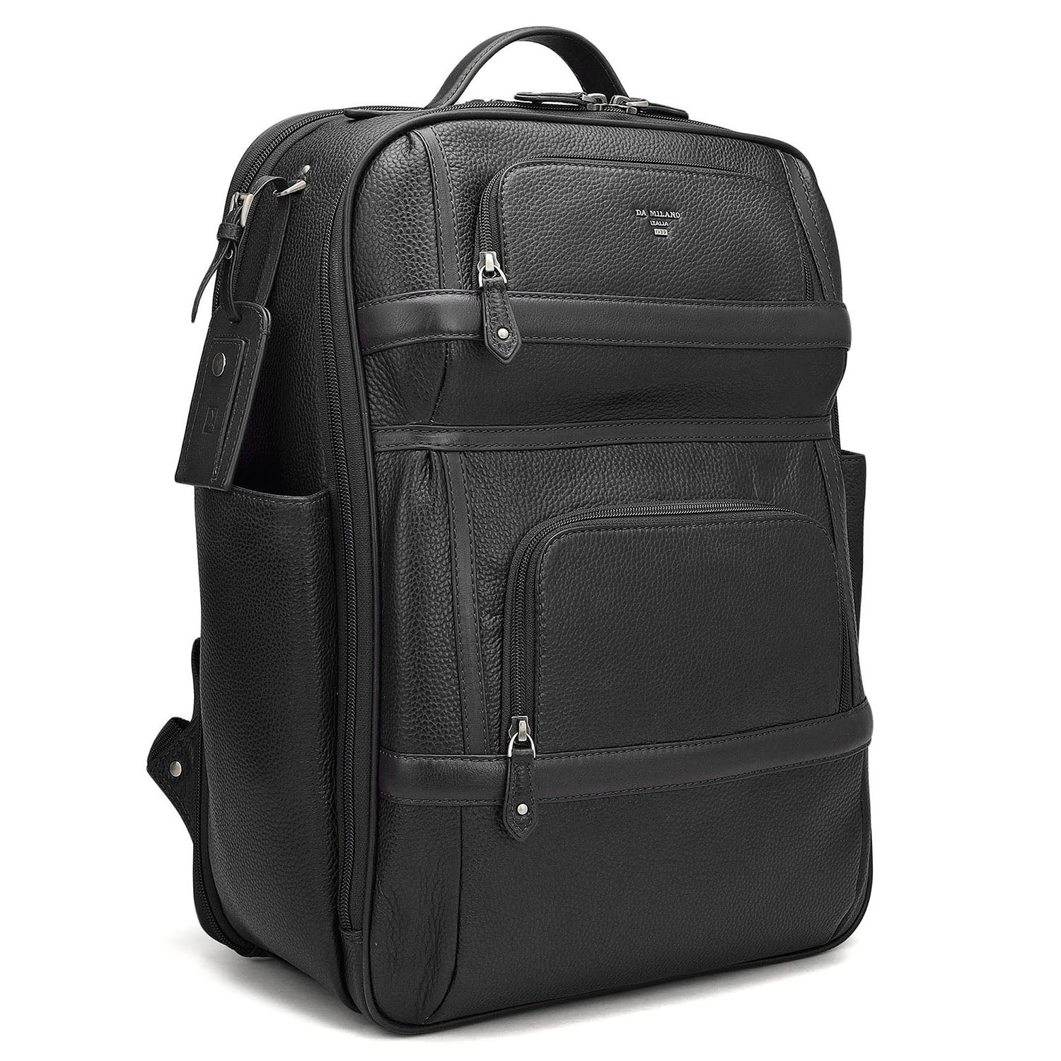Wax Leather Backpack - Black – Da Milano