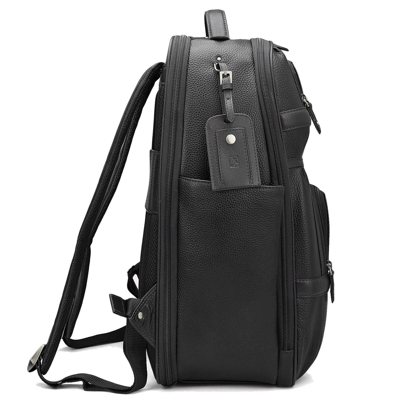 Wax Leather Backpack - Black