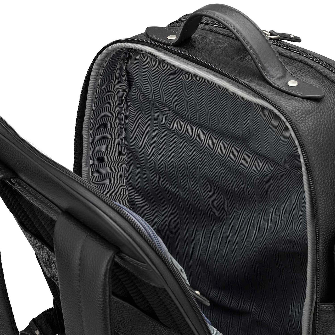 Wax Leather Backpack - Black