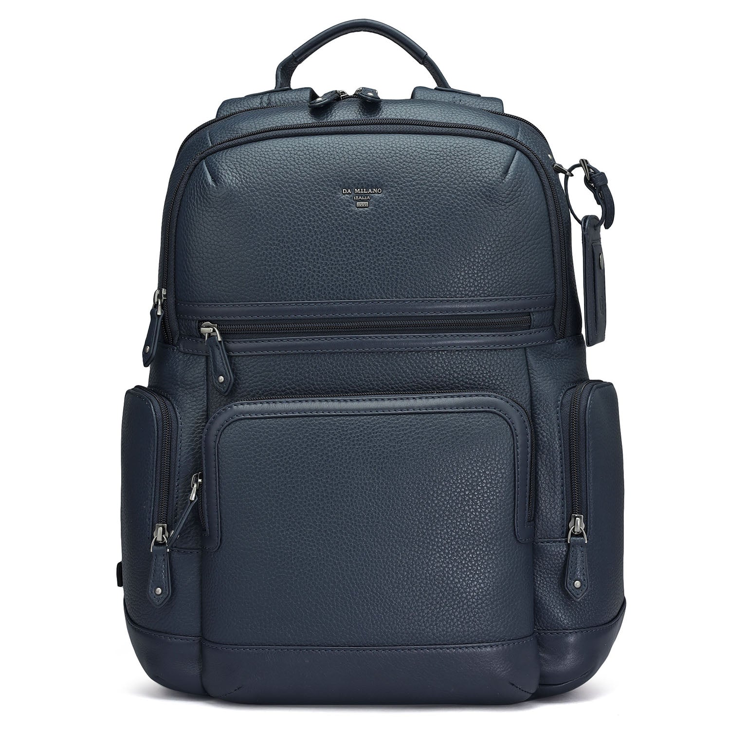 Wax Leather Backpack - Navy – Da Milano